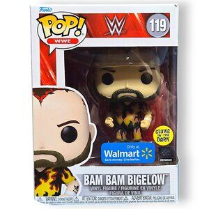 Funko Bam Bam Bigelow WWE Vinyl Figure #119 Glow in the Dark Walmart Exclusive
